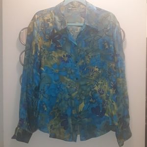 🌺MULTICOLORED SILK BLOUSE